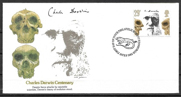 1982 Great Britain Sc968 29p Charles Darwin Centenary FDC