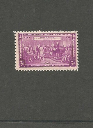 1937 3c Constitution Sesquicentennial Stamp