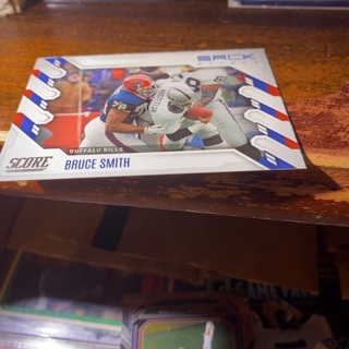 2022 panini score sack attack Bruce smith football card 