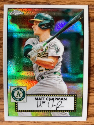 2021 Topps Chrome Matt Chapman baseball card 