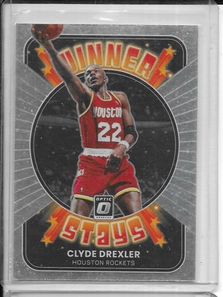 Clyde Drexler 2021-22 Optic Winner Stays #15