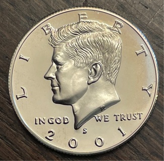 2001 S Kennedy Half Dollar DCAM Proof 