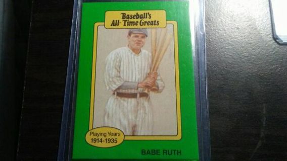 BASEBALL'S ALL TIME GREATS BABE RUTH 1914-1935 BOSTON/NEW YORK YANKEES BASEBALL CARD