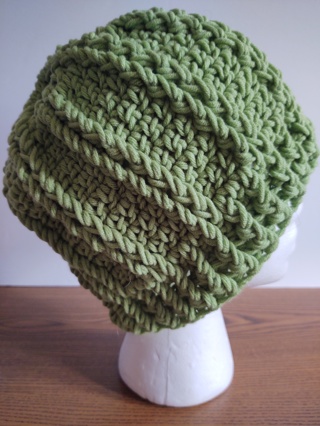 Hand Crocheted Ribbed Hat 