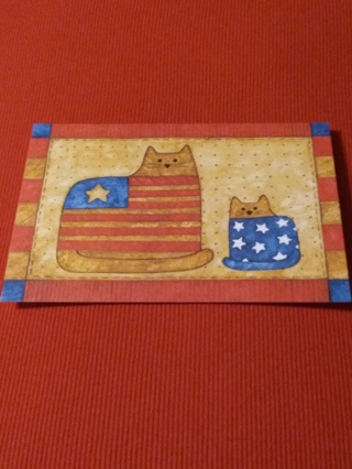 Patriotic Cat Notecard