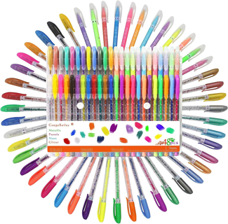 [48] Colored Gel Pens - Metallic, Pastel, Neon, & Glitter - Scrap Books, Doodling, Sketching, Crafts