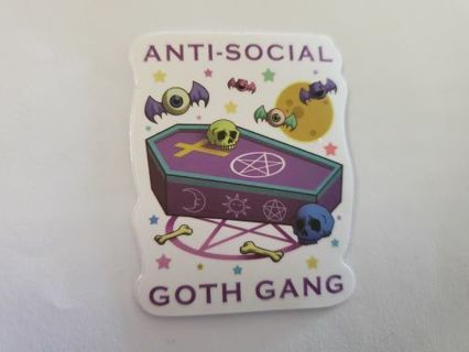 Anti-social Goth gang sticker