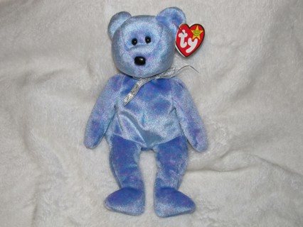 Ty Beanie Baby "Clubby II" the Purple Club Bear Beanies Clubby 2