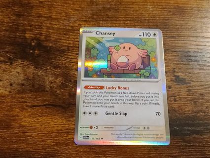 Pokemon Chansey holo rare card 113/165