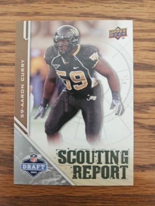 2009 Upper Deck Football trading card.