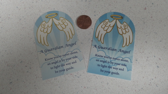 (2) Plastic Wallet Size GUARDIAN ANGEL Cards