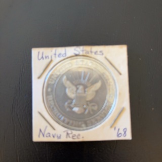 Vintage Uncirculated 1968 United States Navy Recruiting Token Coin