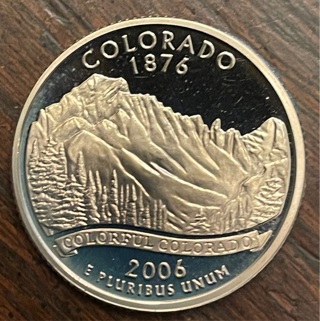 2006 S Colorado Washington State Quarter Dollar DCAM Proof 