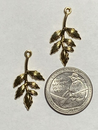 ANTIQUE GOLD CHARMS~#15~SET OF 2~FREE SHIPPING!