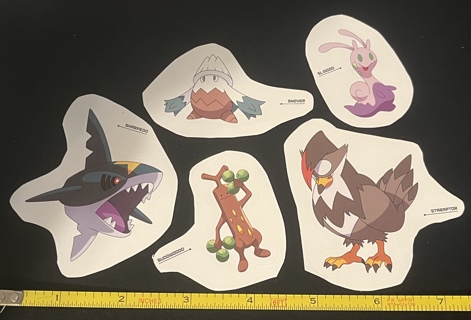 5 Pokemon Stickers (b)