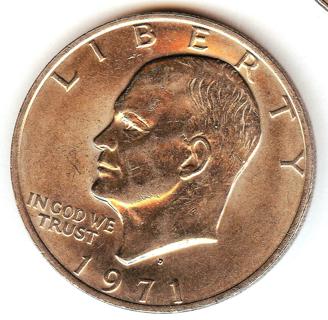 1971 (D) Eisenhower Dollar Circulated