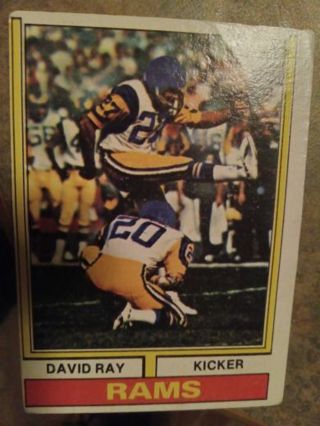 1974 TOPPS DAVID RAY RAMS FOOTBALL CARD# 443