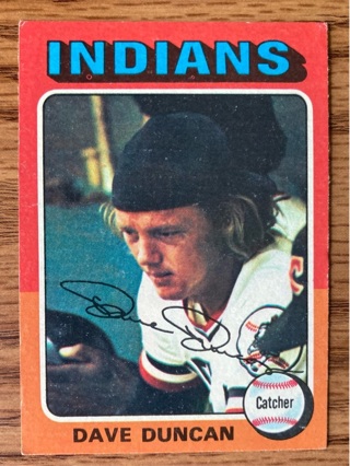 1975 Topps Dave Duncan baseball card 