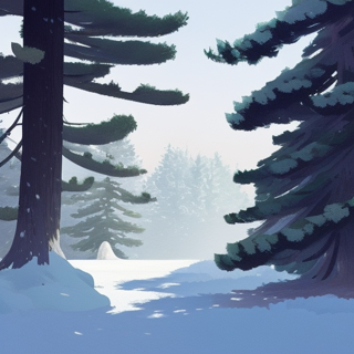 Listia Digital Collectible: Pine Trees In Snow