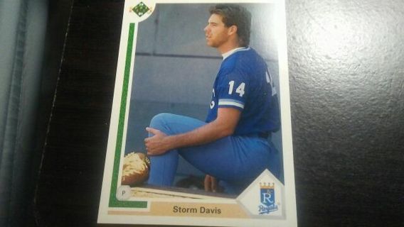 1991 UPPER DECK STORM DAVIS KANSAS CITY ROYALS BASEBALL CARD# 639