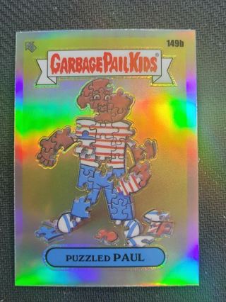 2021 Garbage Pail Kids Chrome Series 4 Refractor #148b Puzzled Paul