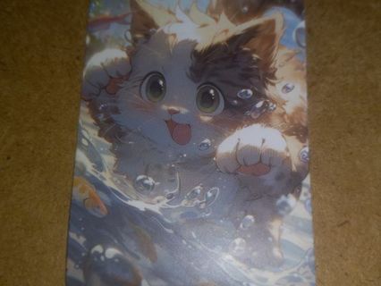 Cat Cute one new vinyl lap top sticker no refunds regular mail only very nice quality