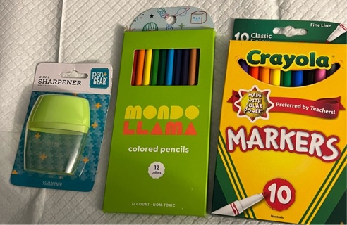 New:10 FineLine Markers,12 Color Pencils. Illustration/Spcl Effects/ Class/Crafts. GIN for Sharpener