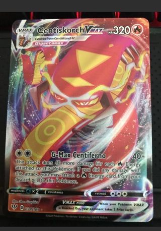 NM Ultra Rare Centiscorch VMAX Textured Full Art Pokemon card TCG SWSH