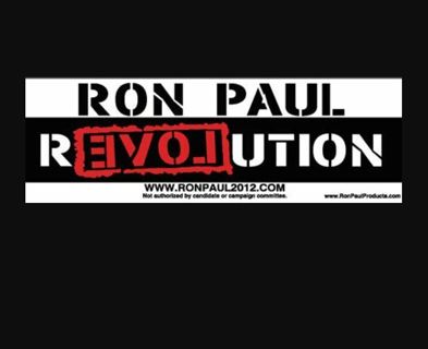 NEW RON PAUL President REVOLUTION Bumper Sticker JUMBO ADHESIVE END THE FED Political FREE SHIPPING