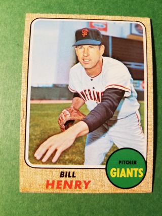 1968 - TOPPS EXMT - NRMT BASEBALL - CARD NO. 239 - BILL HENRY - GIANTS