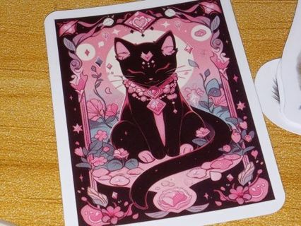 Cat Cute new one nice vinyl laptop sticker no refunds regular mail very nice quality