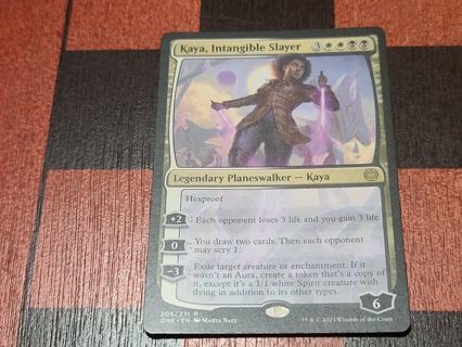 Magic the gathering mtg Kaya Intangible Slayer rare card Phyrexia All Will Be One