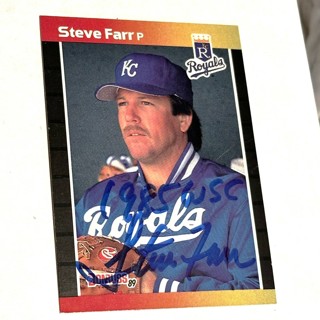 1989 Donruss #356 Steve Farr Kansas City Royals/1985 World Series Champ Inscription