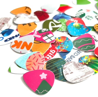 (25) GUITAR PICKS MUSICAL INSTRUMENT TOOLS ACCESSORIES ~ RECYCLED FINGER PICKS