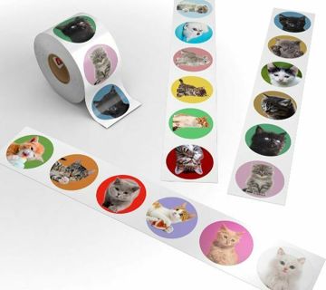 ➡️NEW⭕(18) 1.5" ADORABLE KITTEN STICKERS!! CAT GLOSSY, HIGH QUALITY