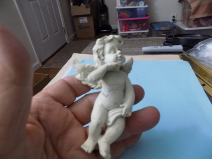 3 1/2 tall Angel cherub resin hand under her chin