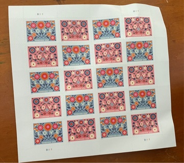 20 Forever Stamps sheet ! Love forever stamps 