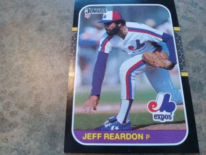 1987 DONRUSS JEFF REARDON MONTREAL EXPOS BASEBALL CARD# 98