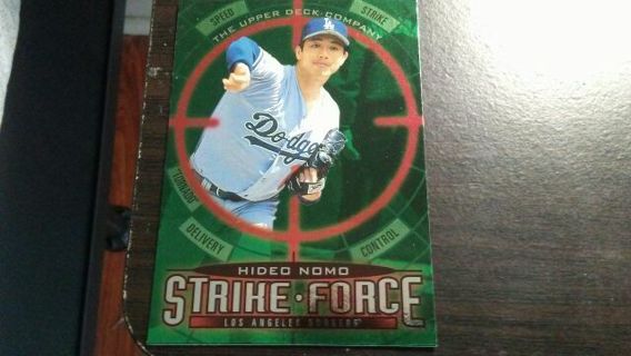 1996 UPPER DECK STRIKE FORCE HIDEO NOMO LA DODGERS BASEBALL CARD# 70