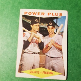 1960 - TOPPS EXNT - NRMT BASEBALL - CARD NO - 260 - POWER PLUS   - COLAVITO - INDIANS