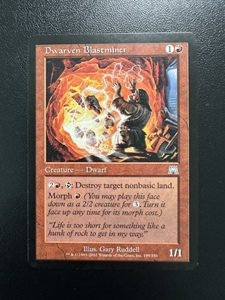 Dwarven Blastminer MTG Magic the Gathering Onslaught Uncommon Lightly Played Card