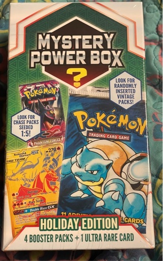 Pokemon Mystery Power Box 4 Booster Packs + Ultra Rare