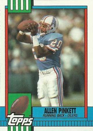 Tradingcard - NFL - 1990 Topps #221 - Allen Pinkett VAR - Houston Oilers VAR: Disclaimer on back 