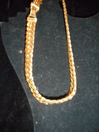 Lot 2 Gold Tone Chocker Style Chain Necklaces