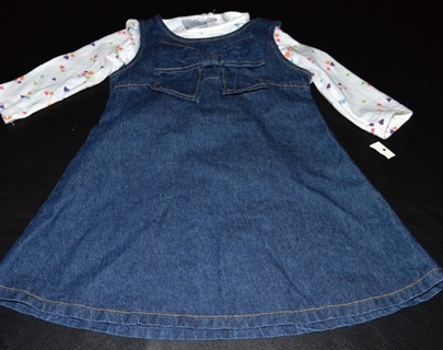 NWT 18 month Wonder Kids jean dress w/top