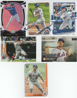 Awesome Set of 6 Pete Alonso New York Mets w/Insert!