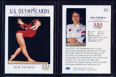 1992 Impel U.S. Olympicards Kim Zmeskal #50 Gymnastics