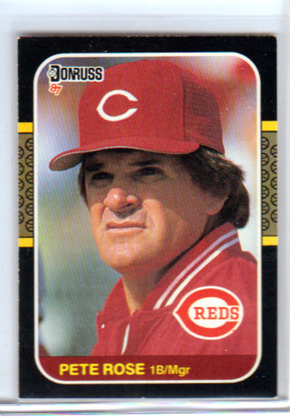 Pete Rose, 1986 Donruss  Card #186, Cincinatti Reds,  (EL)