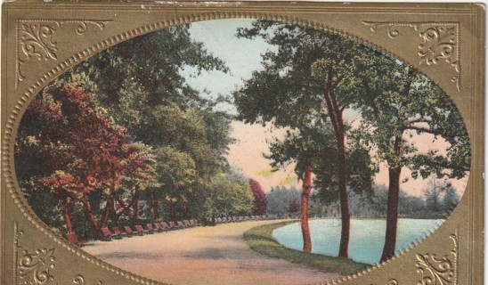 Vintage Used Postcard: (i): 1910 Lake Scene Drive