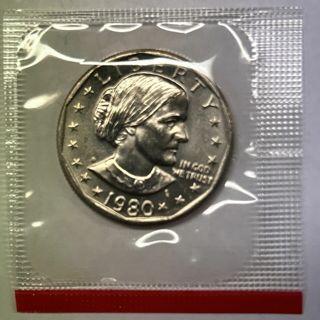1980 D SUSAN B ANTHONY Dollar from Mint Set in Mint Cello